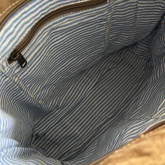 Brand New Clea Ray Bee Recycled Canvas Tote Bag with Leather Trim / Handbag - Picture 4 of 5